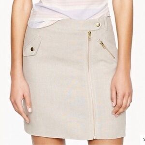 J. Crew Motorcycle Mini Skirt with Zipper Detail